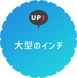 大型のインチ